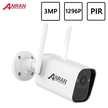  ANRAN 3MP Камера за Видеонаблюдение Wi-Fi Камера за Сигурност Външна Безжична Аудио IR за Нощно Виждане CMOS 1296P Видео за ВИДЕОНАБЛЮДЕНИЕ IP Камера