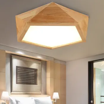  Творчески Дървени Led плафониери с вълни монтирани led тавана лампи с вълни определени от тавана лампи